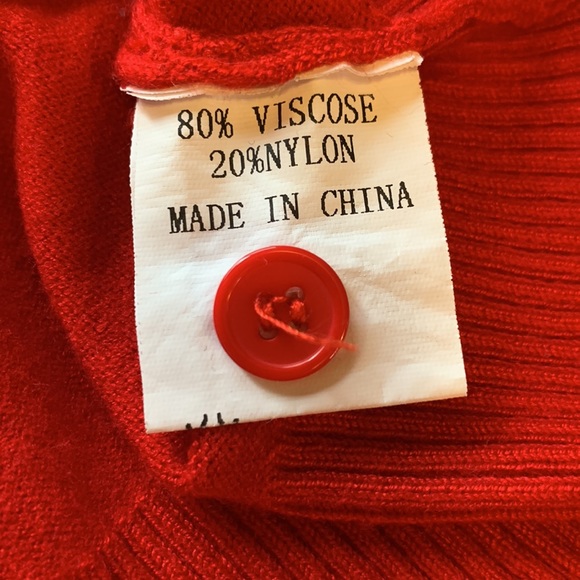 Red Cardigan Sweater - Picture 4 of 5